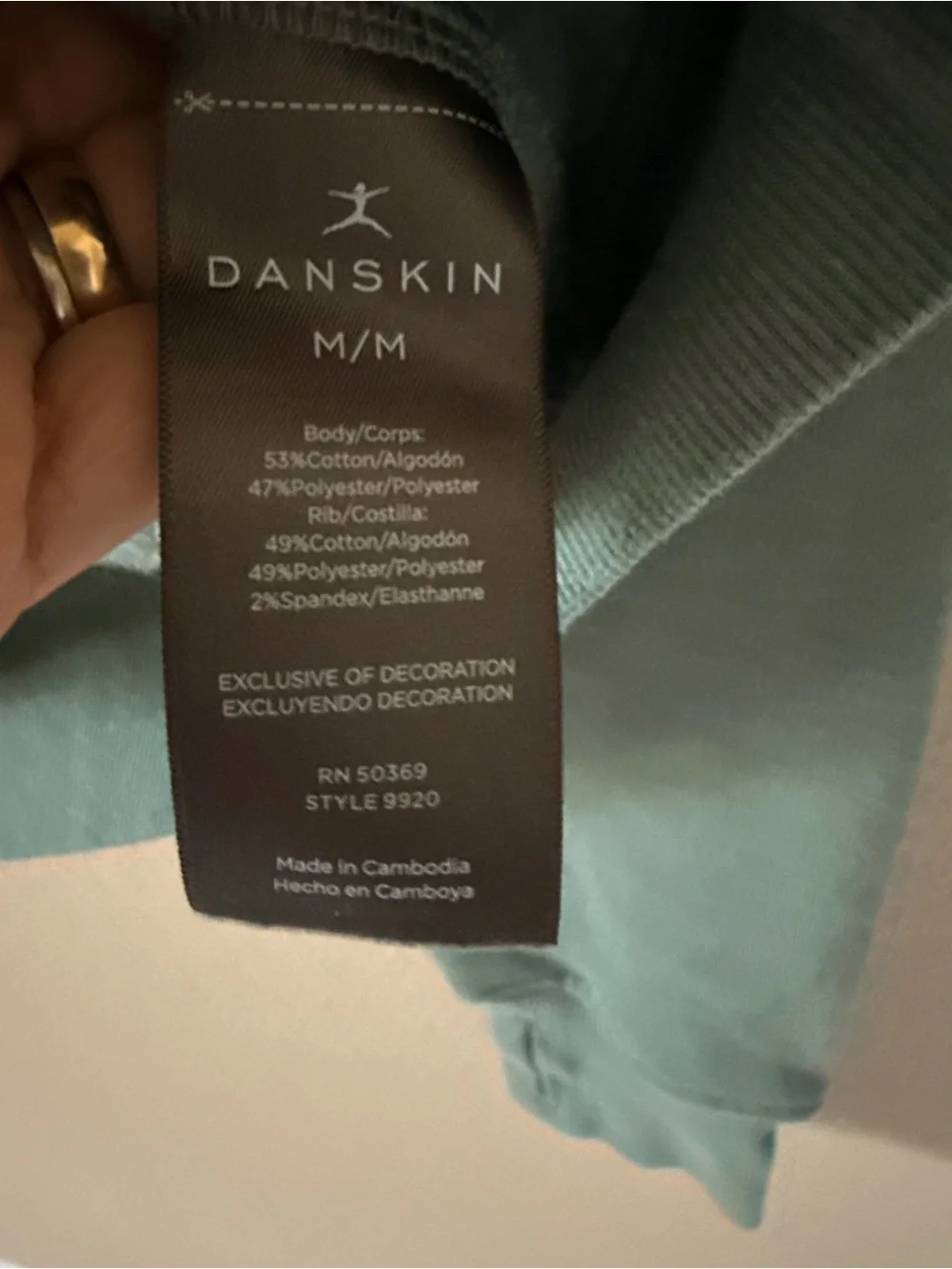 Danskin Sage Green Half-Zip Pullover - Picture 4 of 4